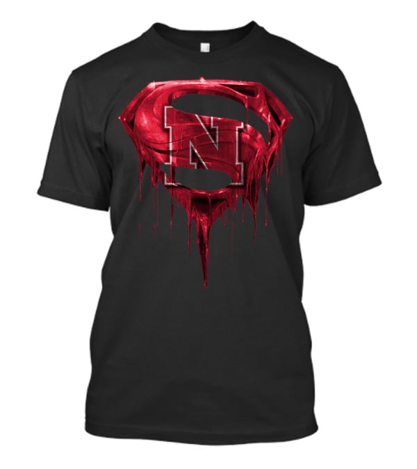 Dripping Nebraska Cornhuskers Superman T-Shirt