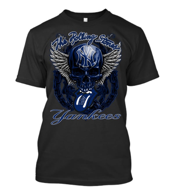 The Rolling Stones Yankees Winged Skull Ny T-Shirt