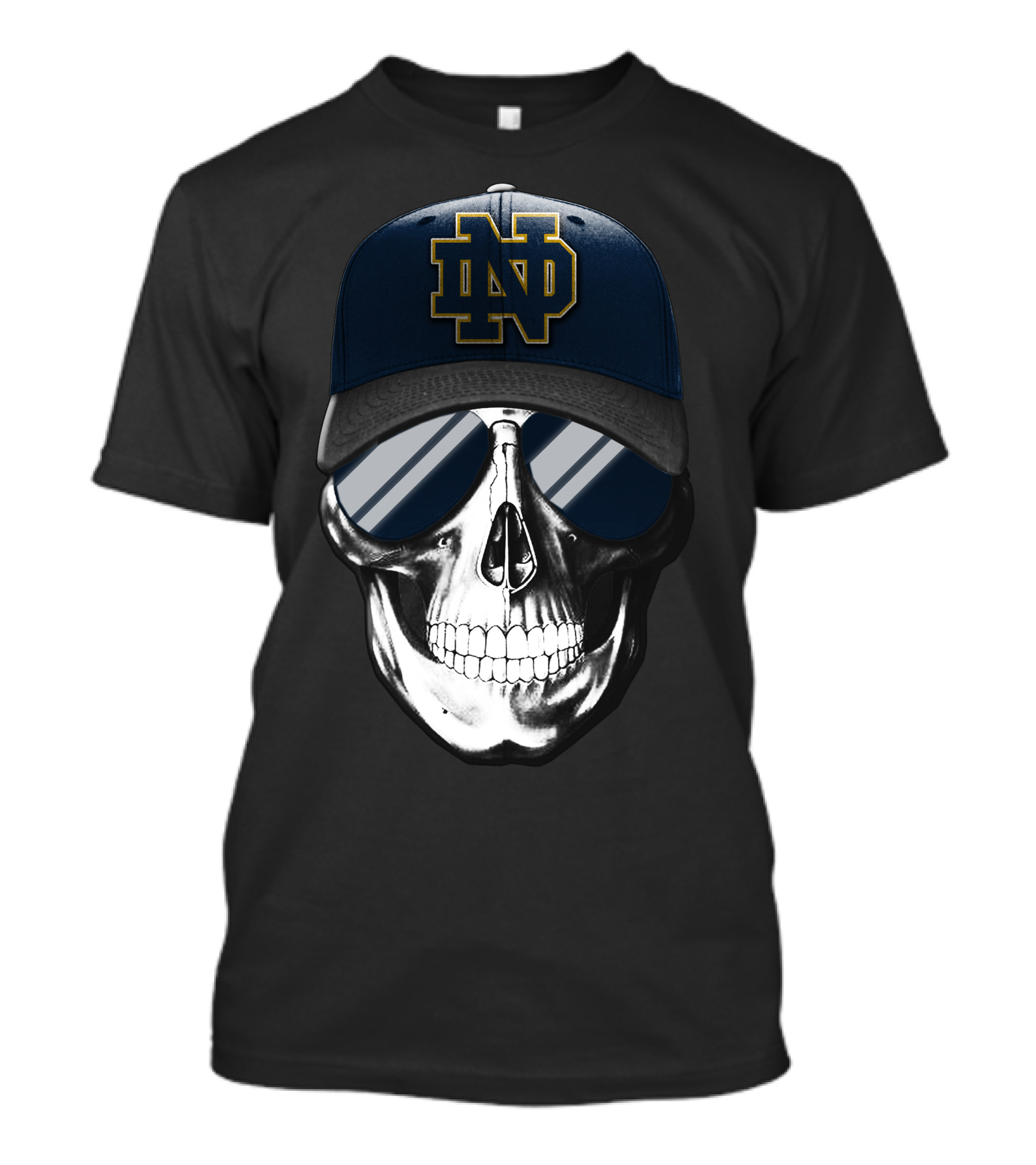 Skull With ND Logo Cap Notre Dame Fighting Irish T-Shirt