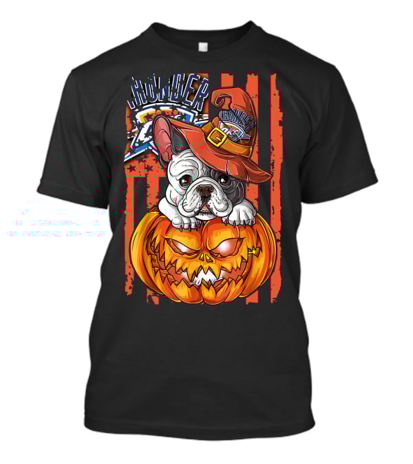 Hlw Bulldog Oklahoma City Thunder Halloween Pumpkin T-Shirt