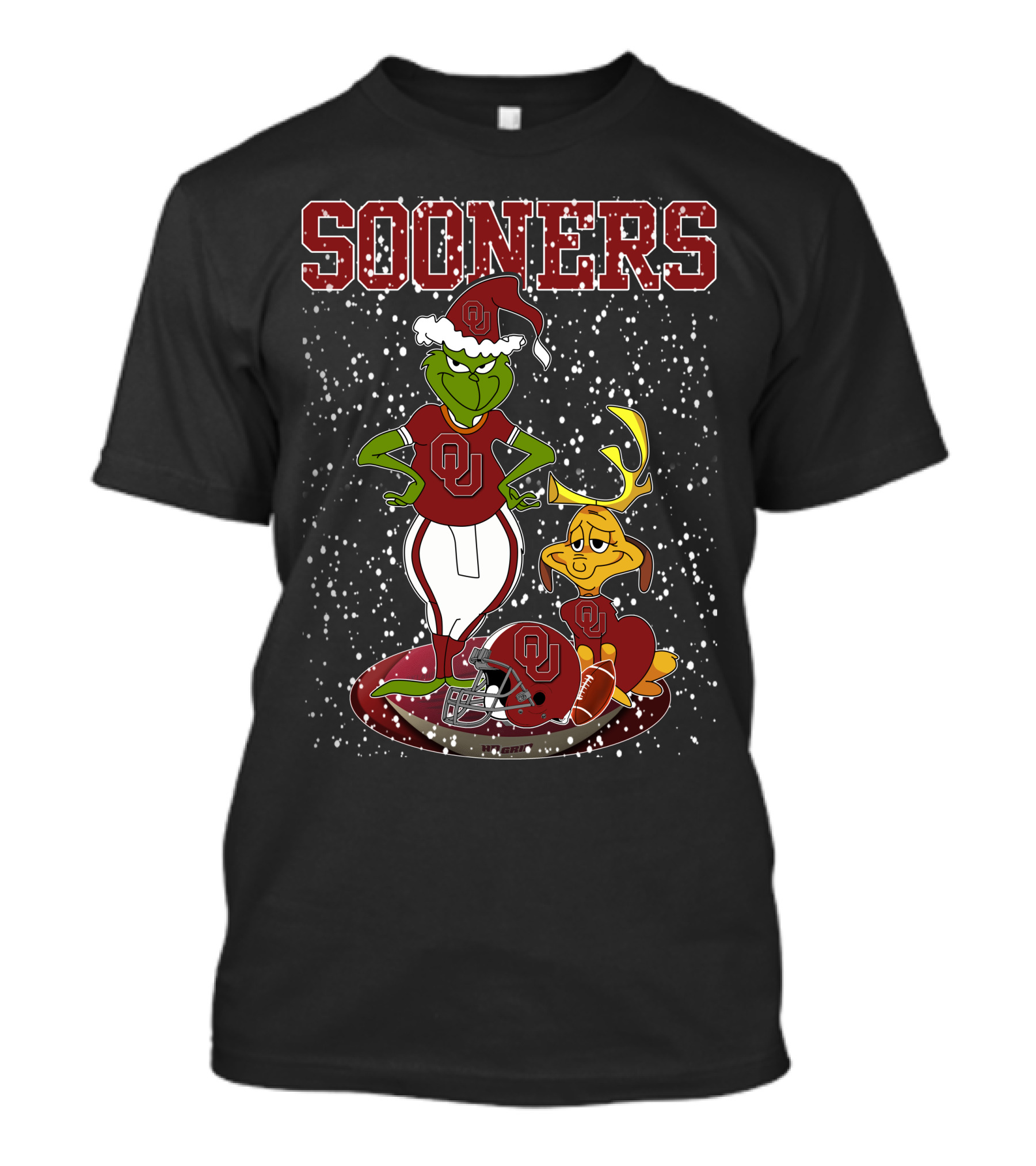 Grinchxmas Oklahoma Sooners Holiday Sweater Santa Max OU Football T-Shirt