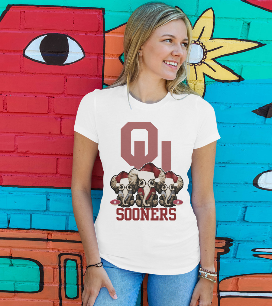 OU Sooners Elephants Christmas T-Shirt