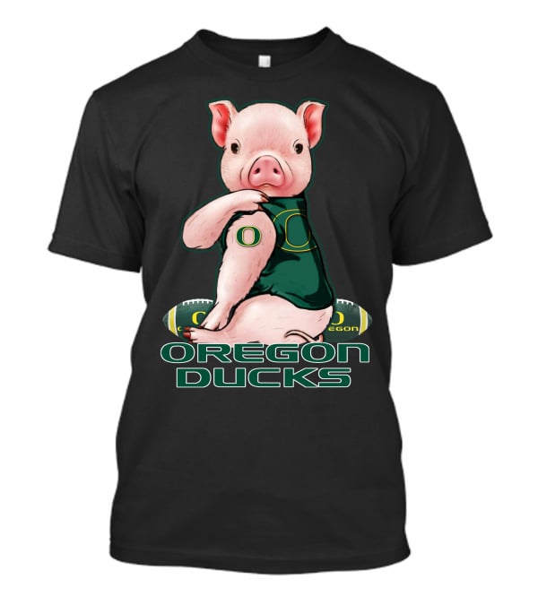 Pig Wearing Oregon Ducks Football Jersey T-Shirt