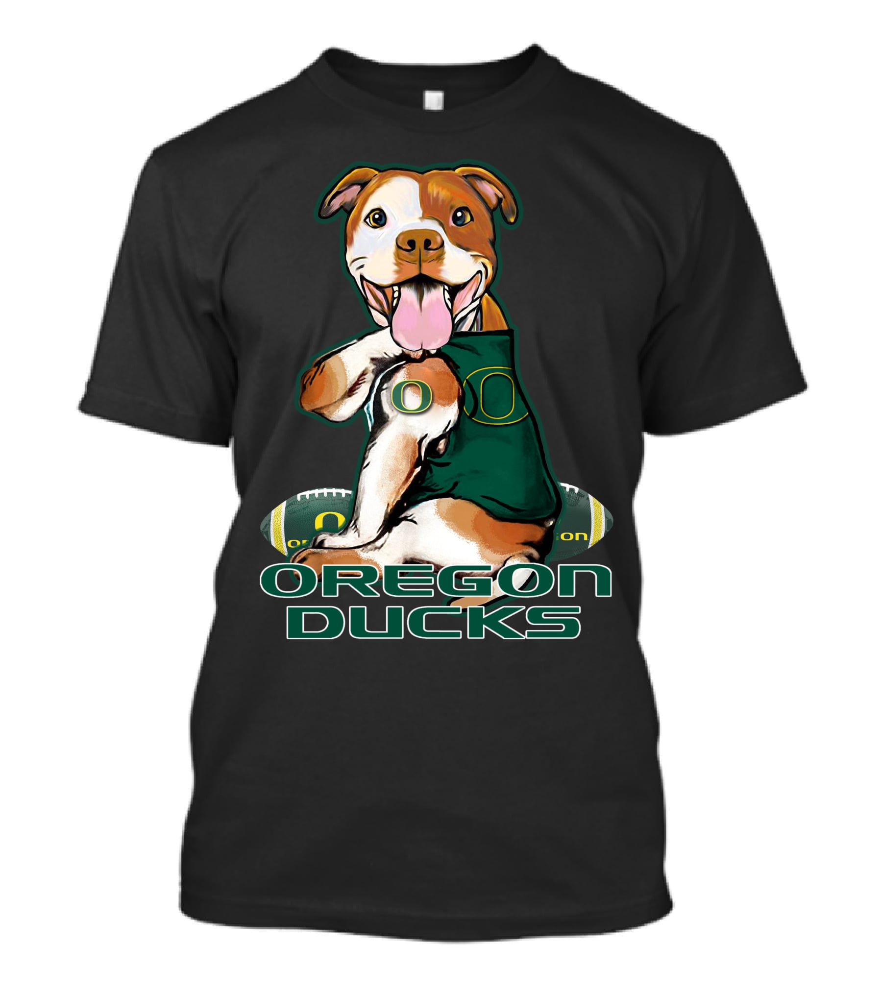 Pittbull Oregon Ducks Football Team Spirit Dog T-Shirt