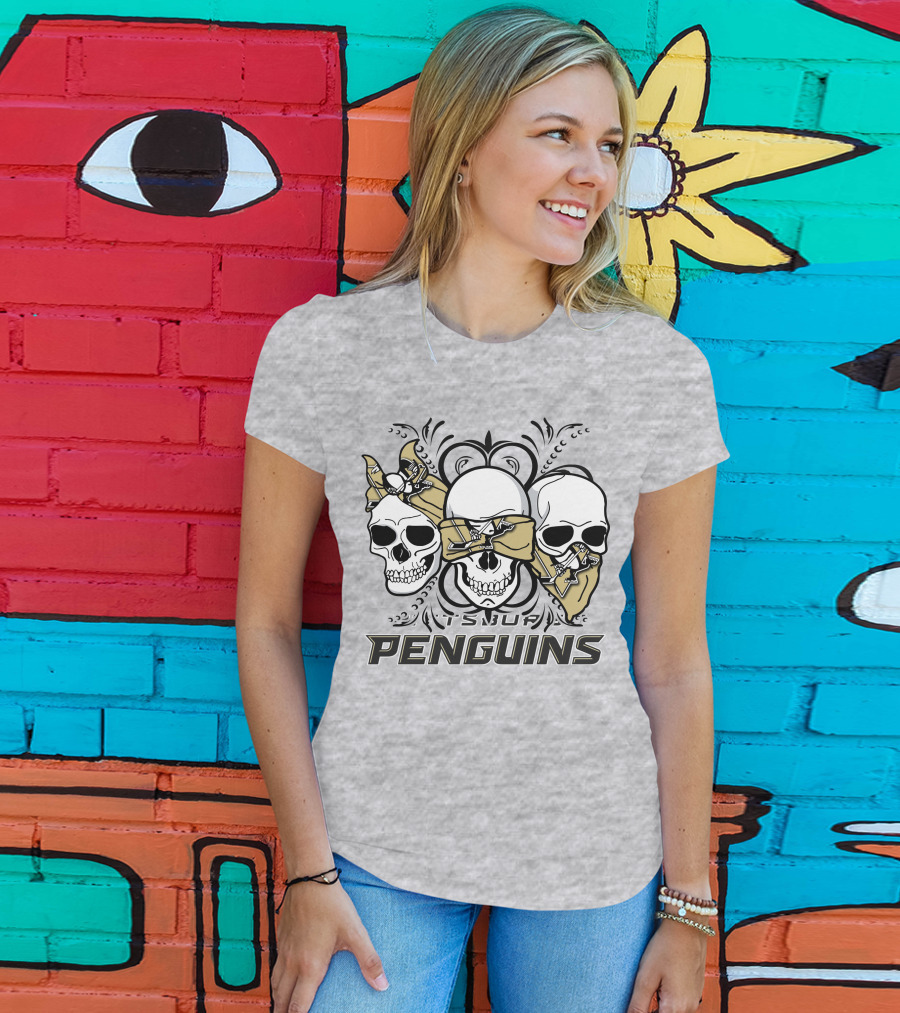3 Skull Pittsburgh Penguins TSUF T-Shirt
