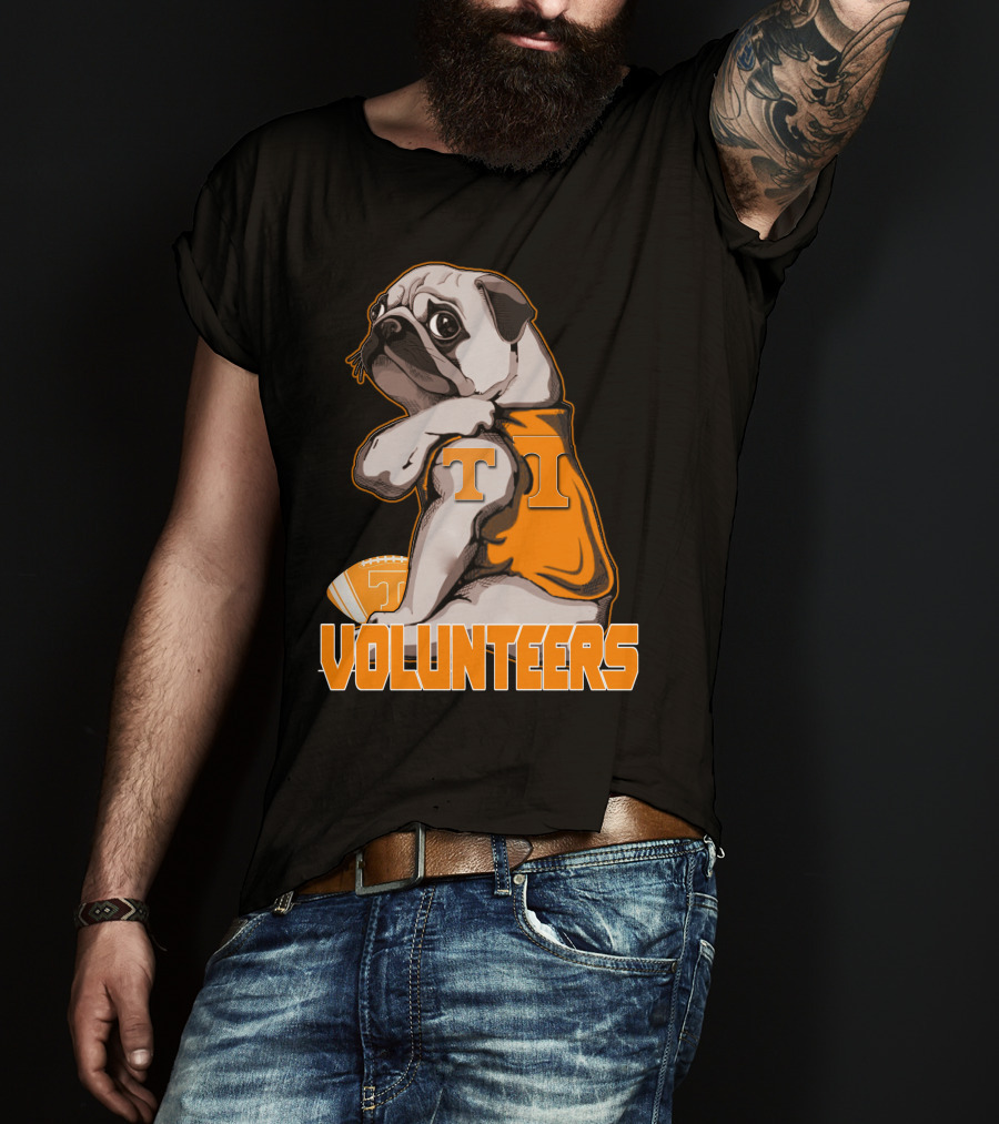 Pug T Volunteers Football T-Shirt