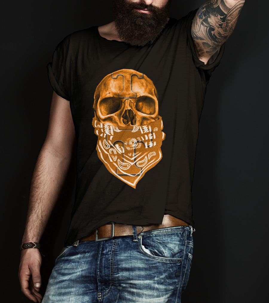 Tennessee Volunteers Skull Bandana T-Shirt