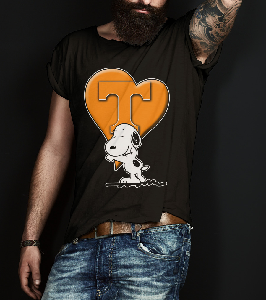 Snp V1 Tennessee Volunteers Snoopy Heart T-Shirt