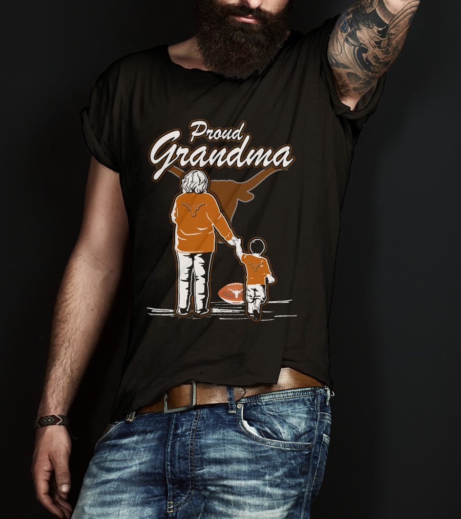 Proud Grandma Texas Longhorns Football Family T-Shirt