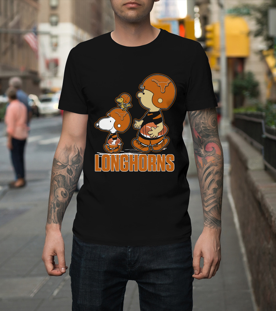Texas Longhorns Snpfootball Peanuts Football Players T-Shirt