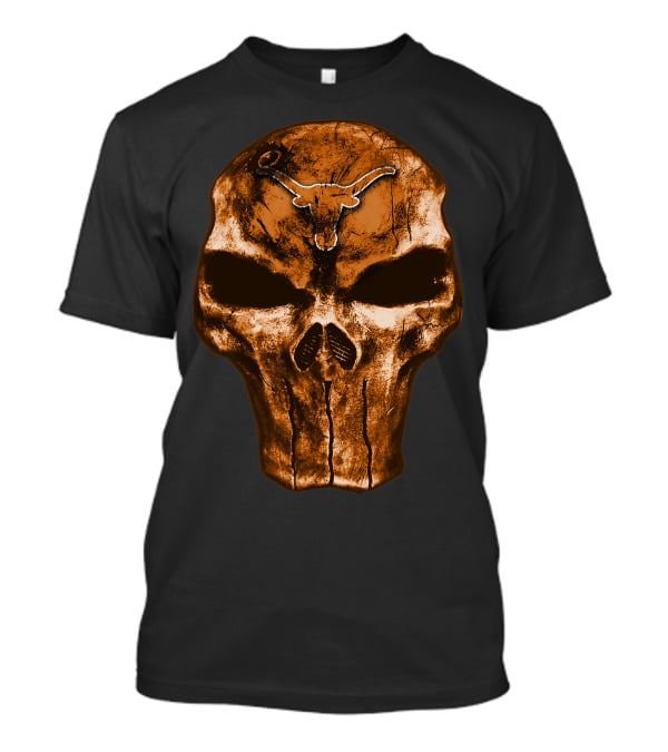 Texas Longhorns Skull Punisher T-Shirt