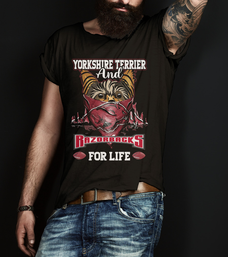 Yorkshire Terrier And Razorbacks For Life T-Shirt