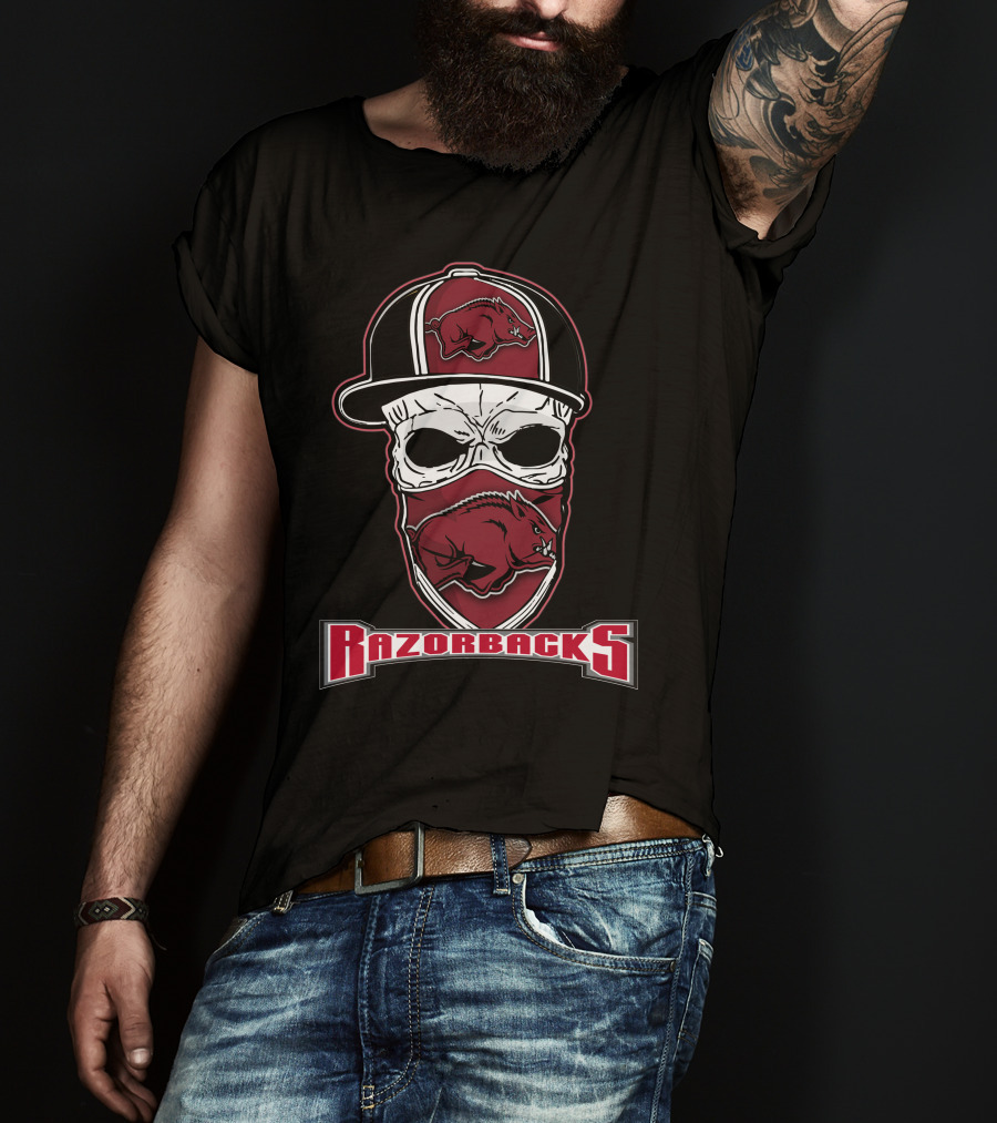 Skull Hat Razorbacks Razorback T-Shirt