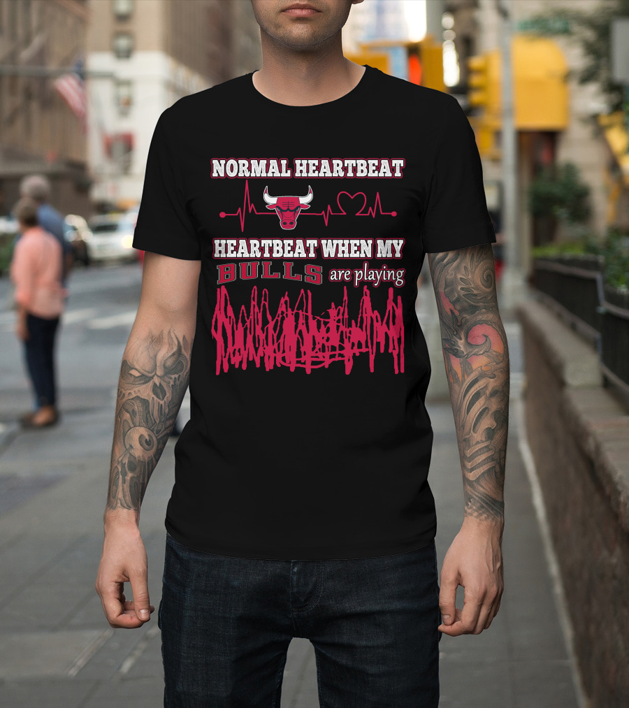 Normal Heartbeat Heartbeat When My Bulls Are Playing T-Shirt