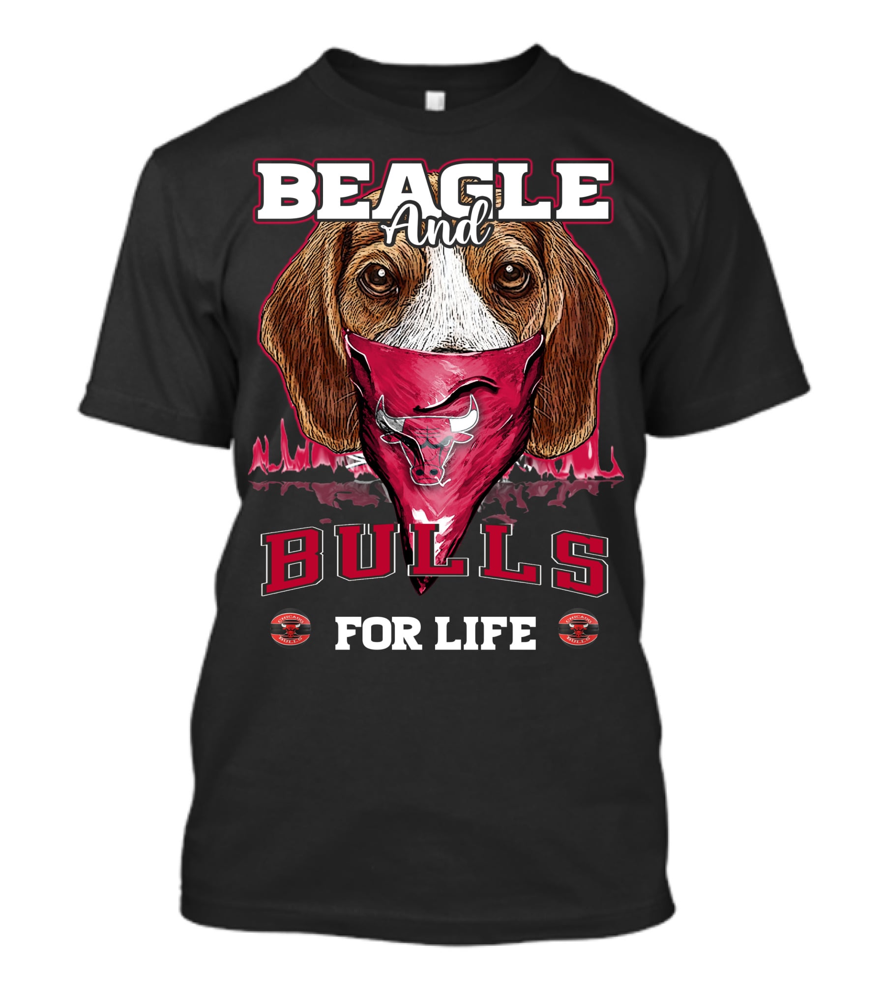 Beagle And Bulls For Life Chicago Bulls T-Shirt