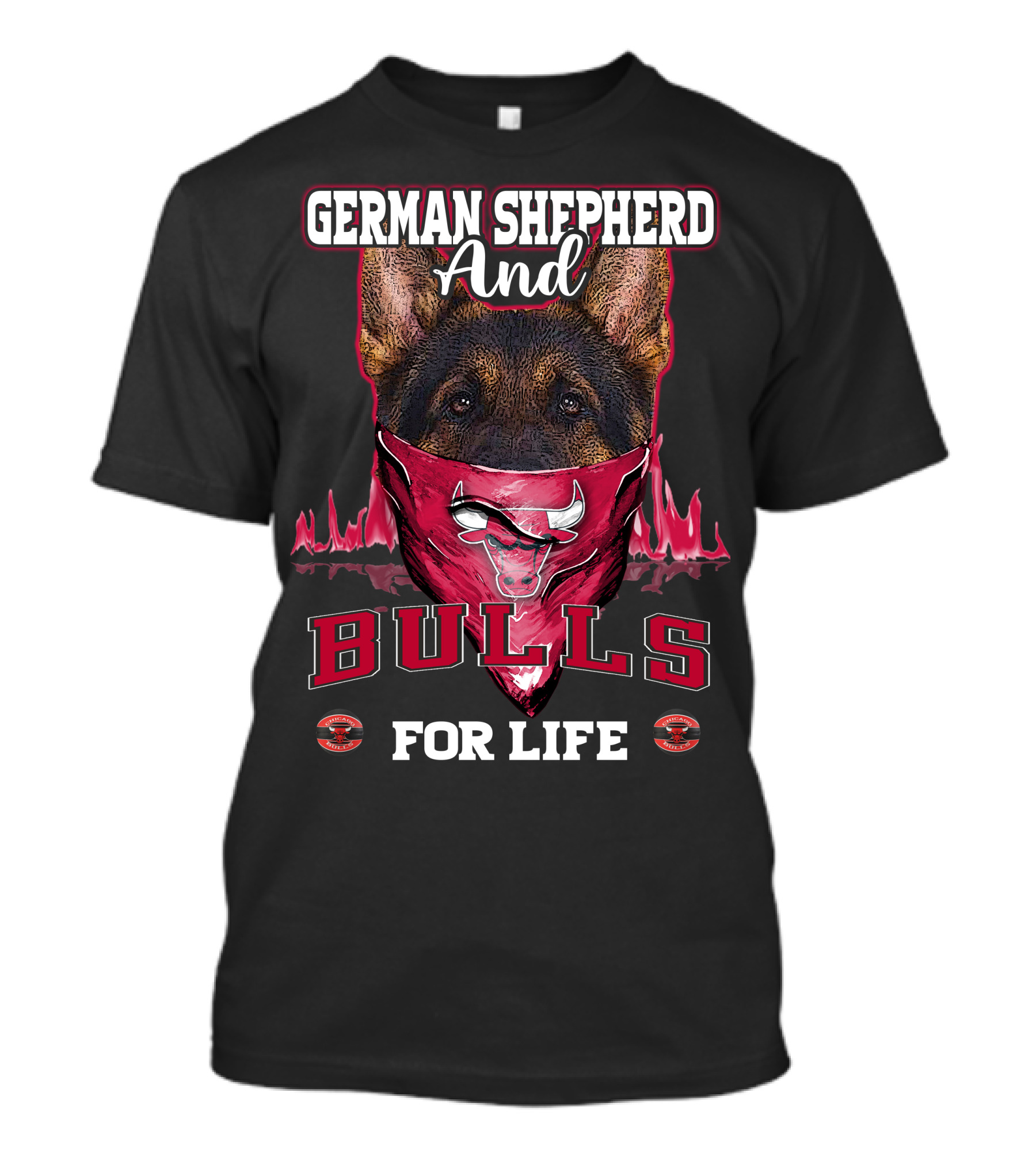 German Shepherd And Bulls For Life T-Shirt