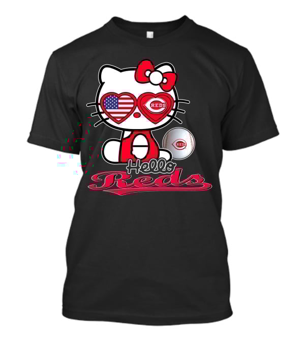 Hello Kitty Reds Cincinnati Baseball America T-Shirt