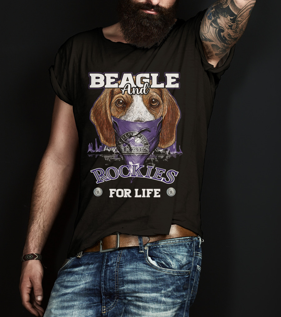 Beagle And Colorado Rockies For Life T-Shirt