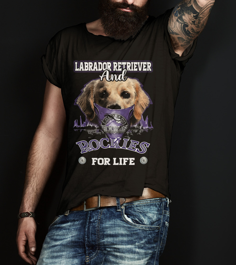 Labrador Retriever And Colorado Rockies For Life T-Shirt