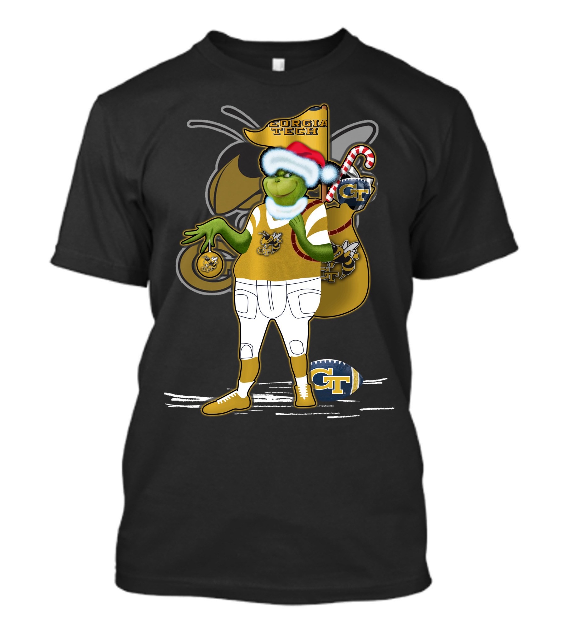 Grinchxmas Georgia Tech Yellow Jackets Holiday Cheer T-Shirt