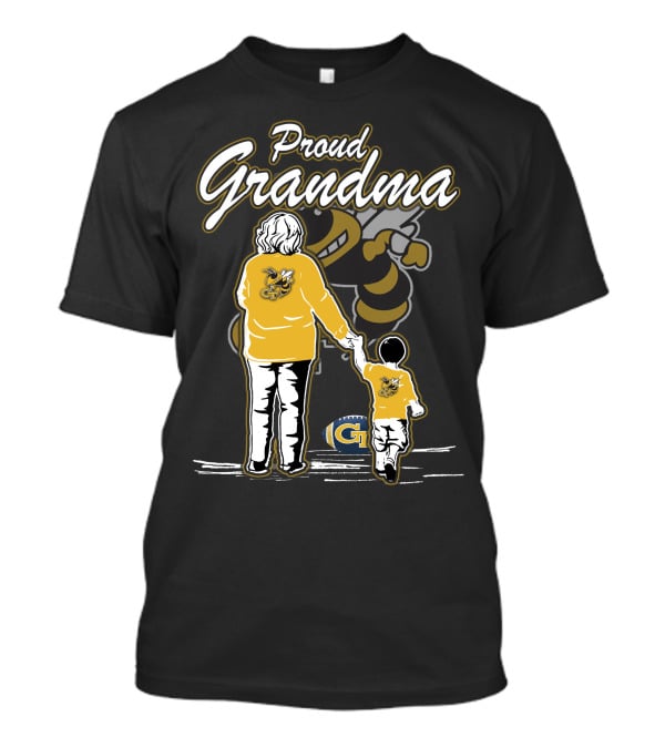 Proud Grandma Georgia Tech Yellow Jackets Buzz Football T-Shirt