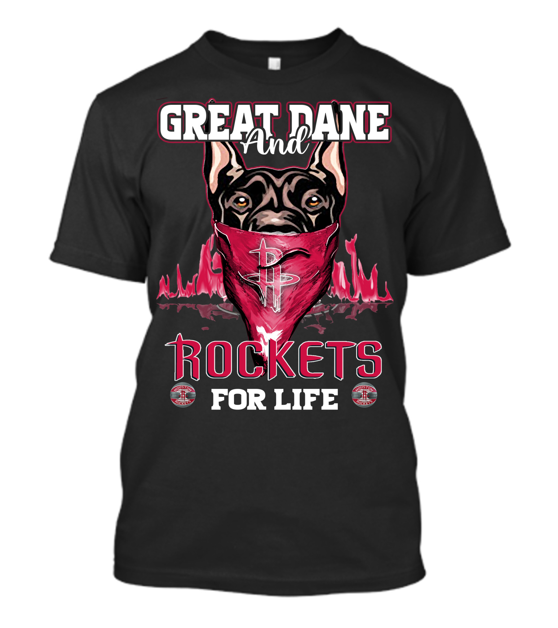Great Dane And Rockets For Life T-Shirt