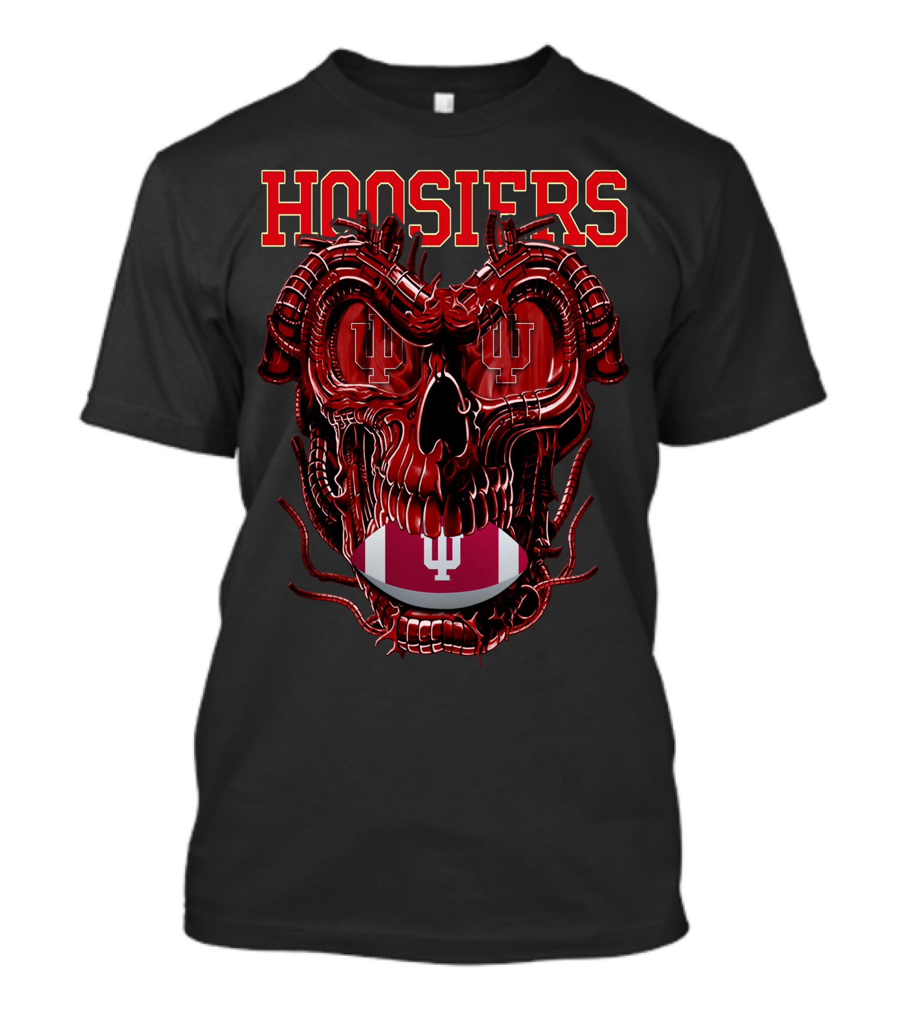 Hoosiers Dragonskull Indiana Football T-Shirt