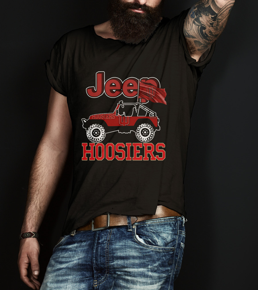 Jeep Indiana Hoosiers Red Flag T-Shirt