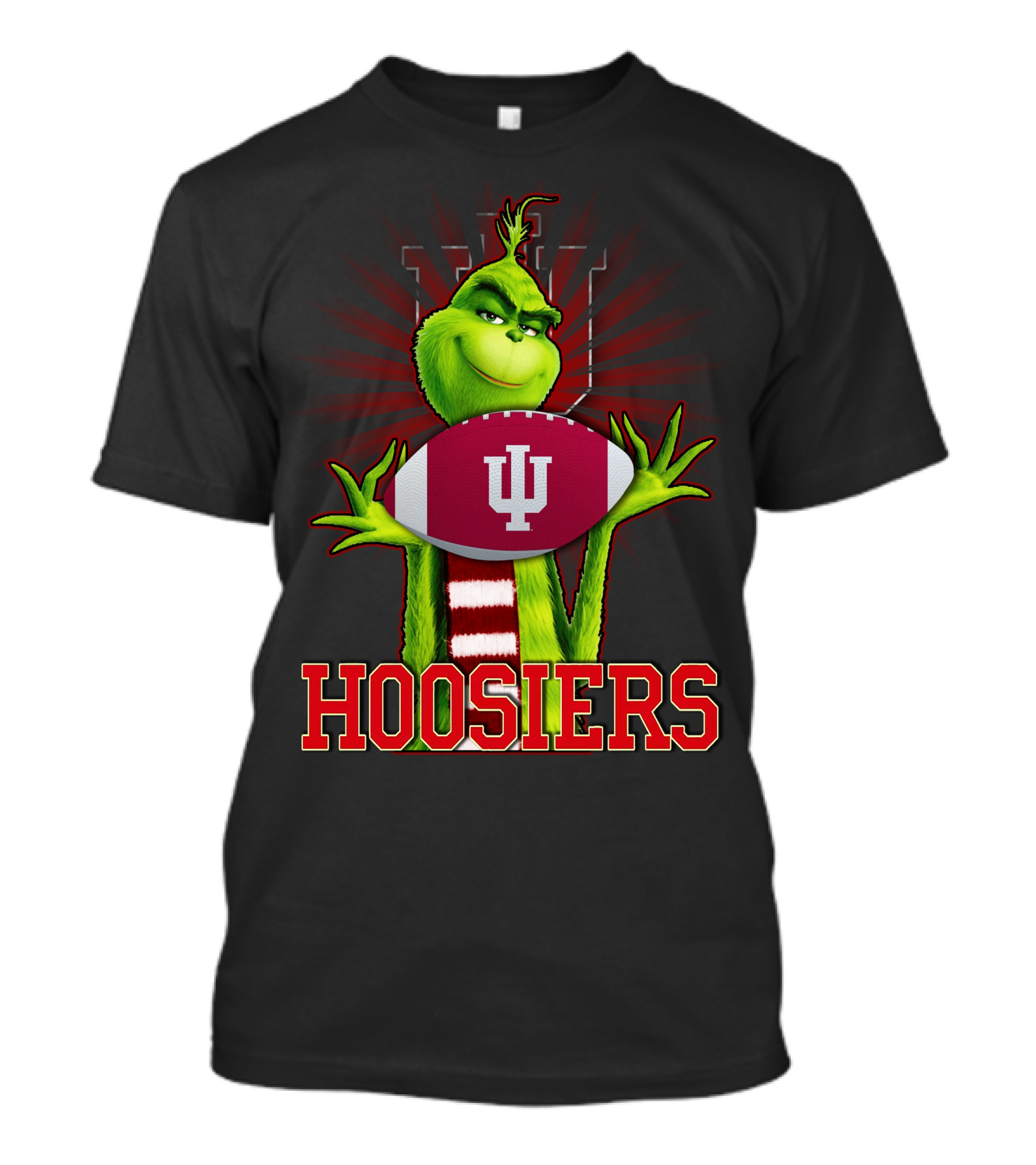 Grinch Holding Indiana Hoosiers Football T-Shirt