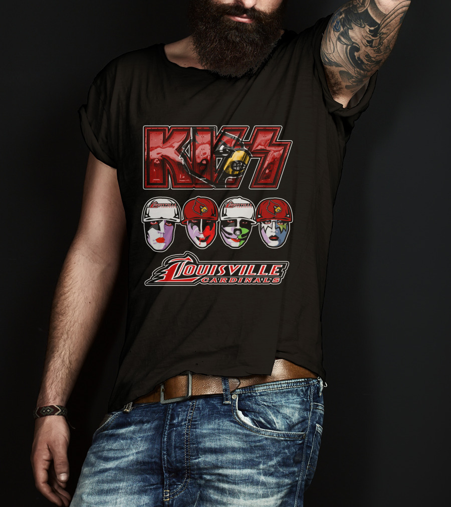 KISS Louisville Cardinals Faces T-Shirt