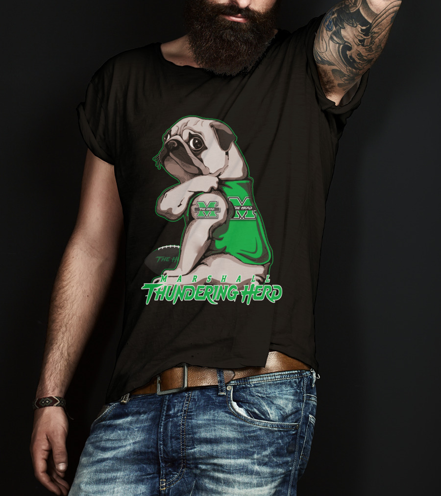 Marshall Thundering Herd Pug Mascot The Herd T-Shirt