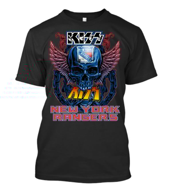 Kiss New York Rangers Skull Wings T-Shirt
