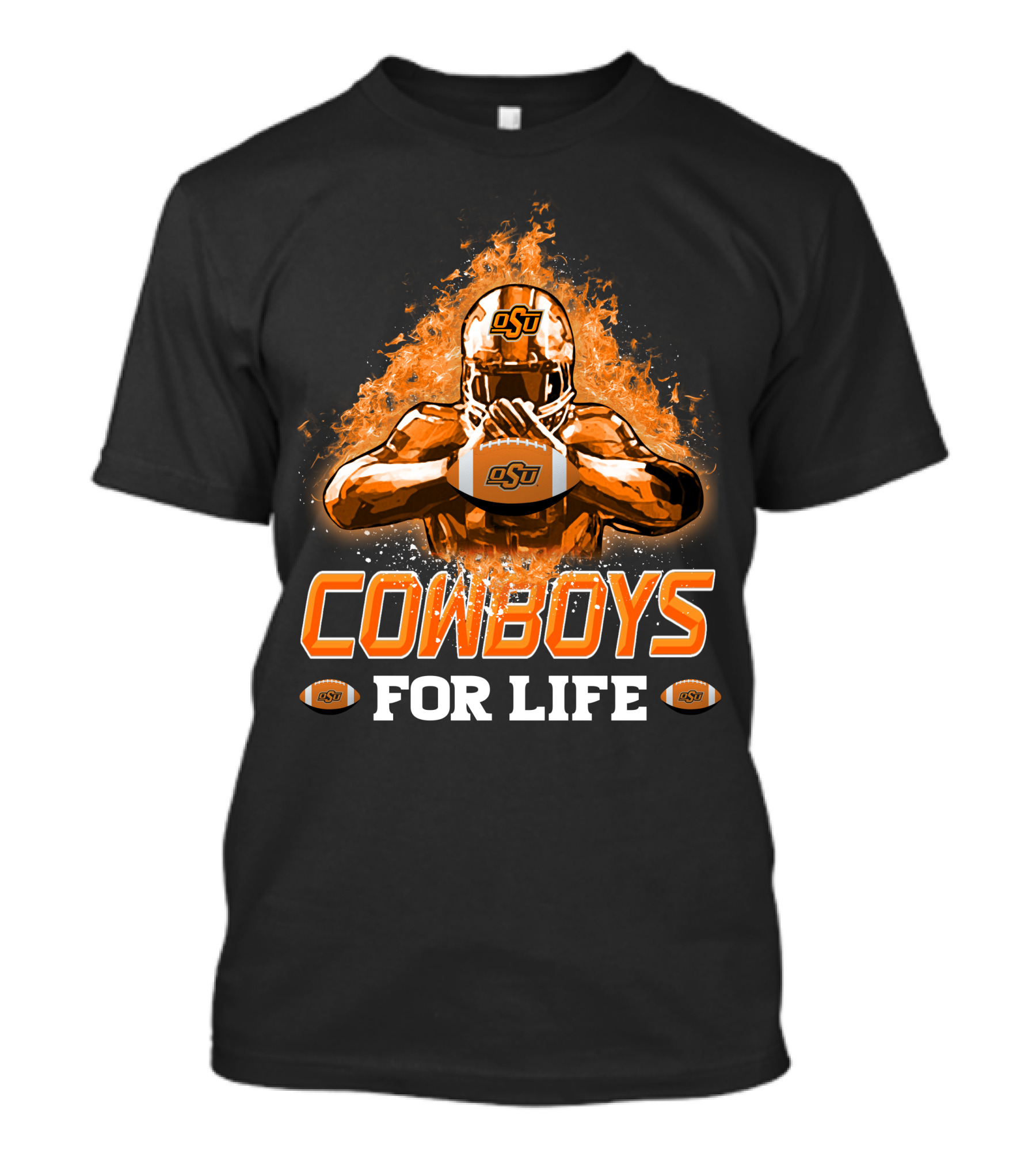 OSU Cowboys For Life Football T-Shirt