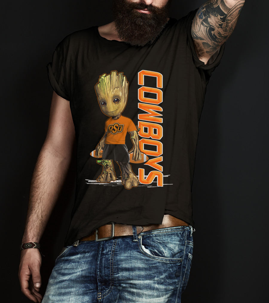 Groot OSU Cowboys Football Fan T-Shirt