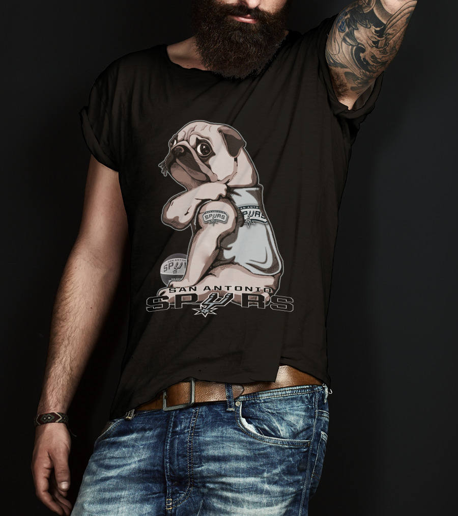 San Antonio Spurs Pug T-Shirt