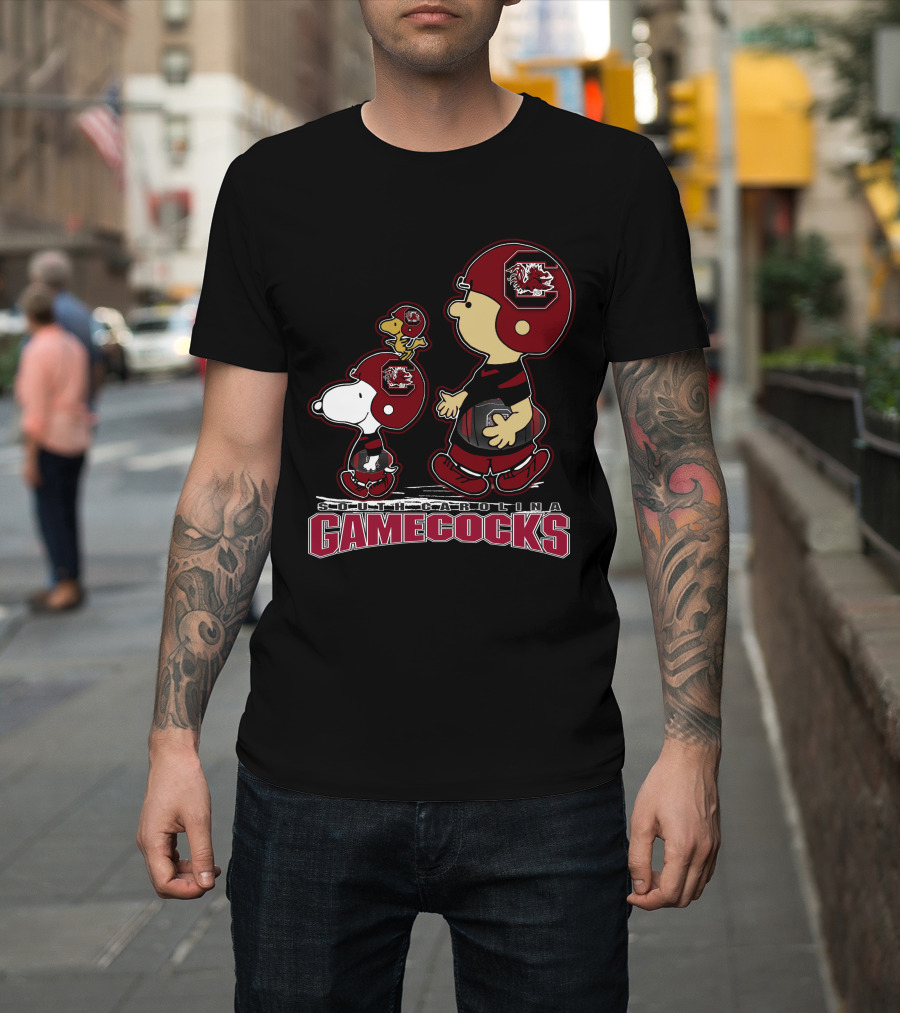 Snoopy Woodstock South Carolina Gamecocks Football Team T-Shirt