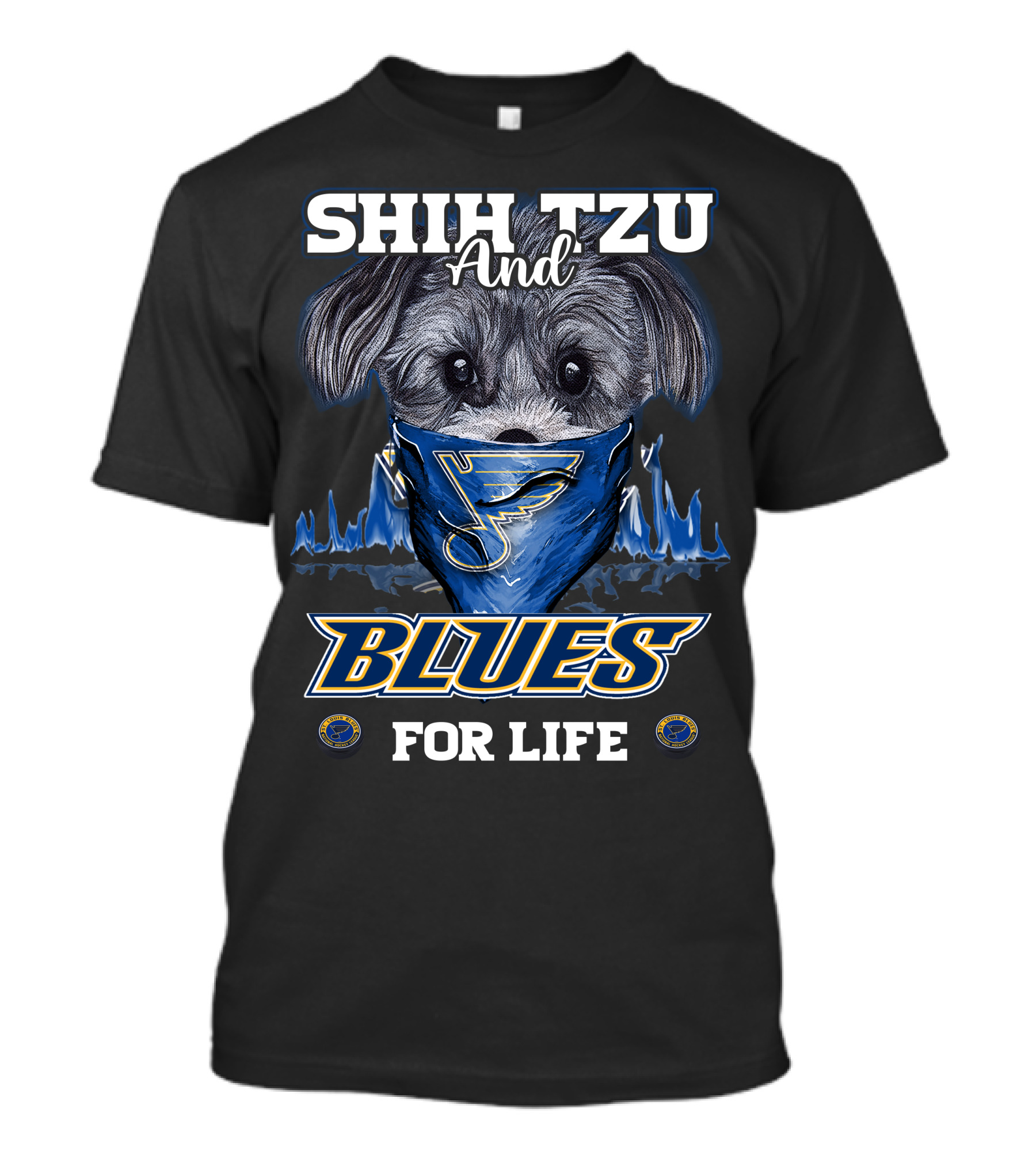 Shih Tzu And Blues For Life T-Shirt