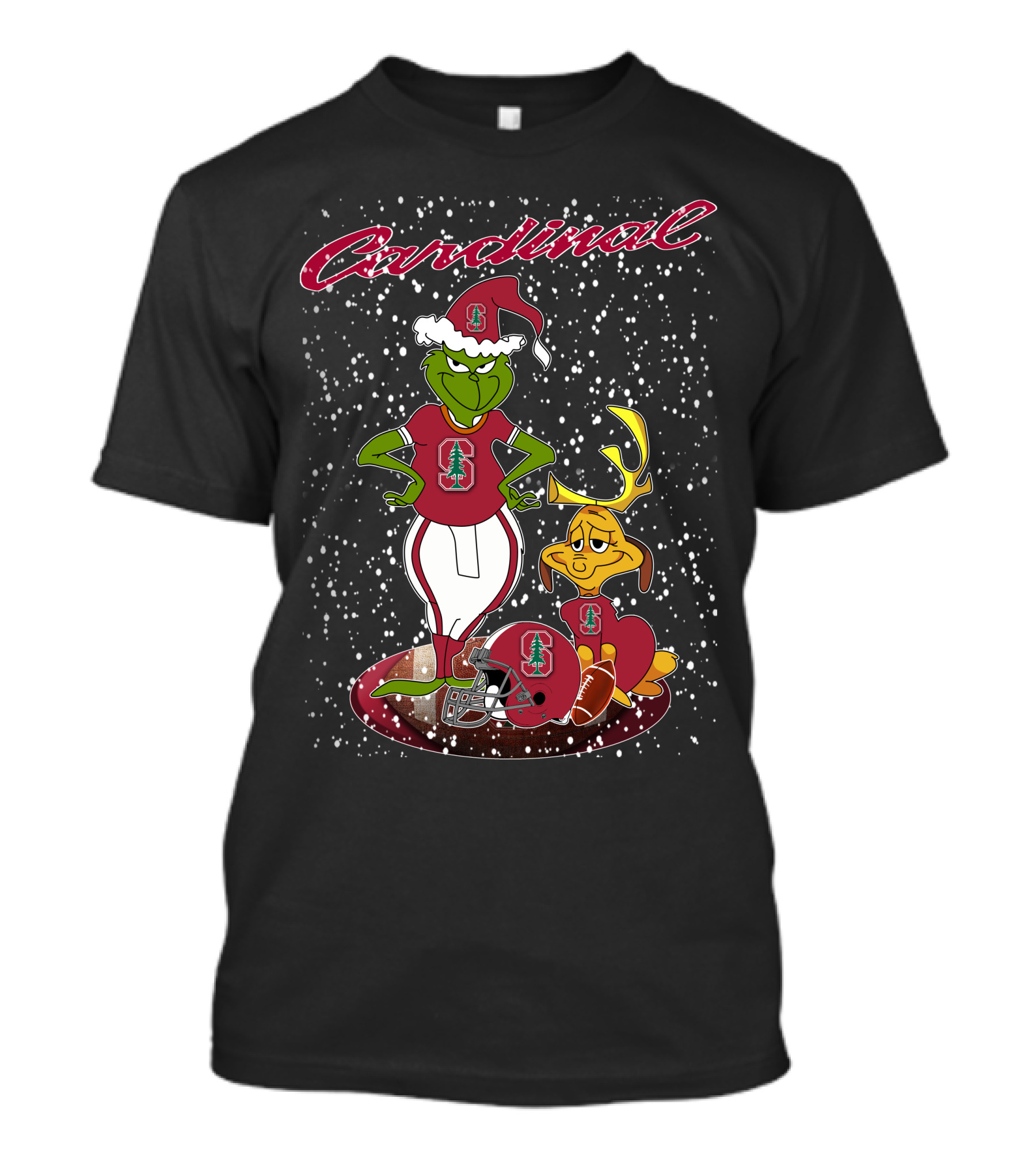 Grinchxmas Cardinal Stanford Football Holiday T-Shirt