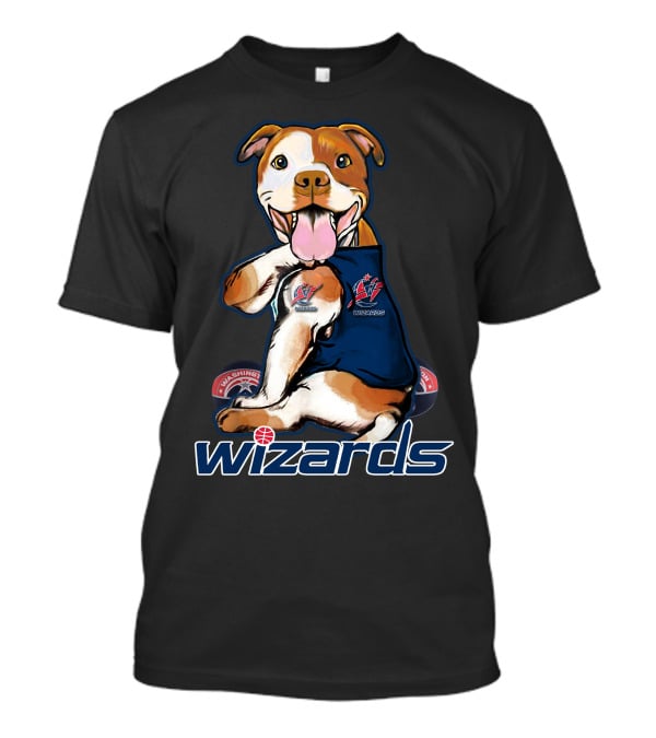 Washington Wizards Pitbull Fan Basketball Mascot T-Shirt
