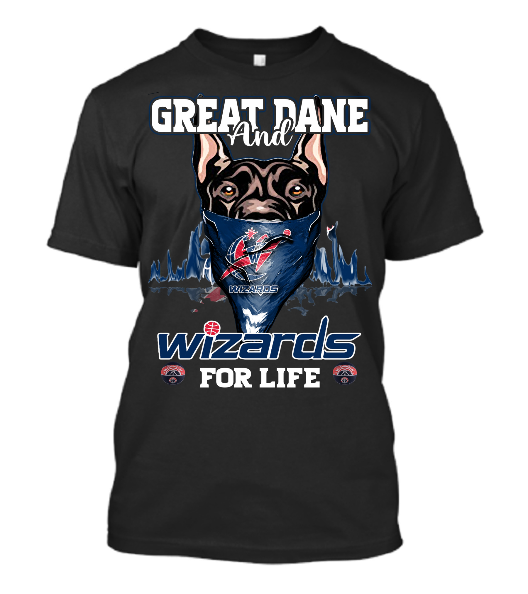 Great Dane And Wizards For Life Washington Wizards T-Shirt
