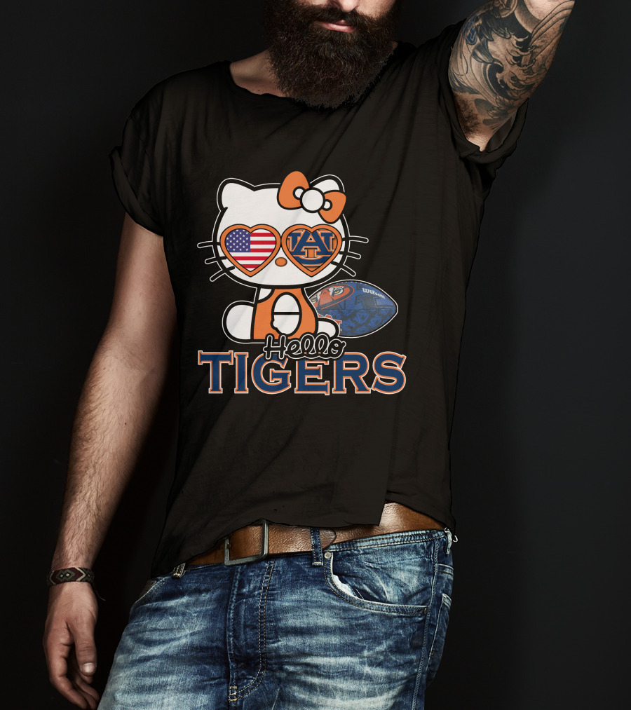 Hello Kitty Auburn Tigers Football USA T-Shirt