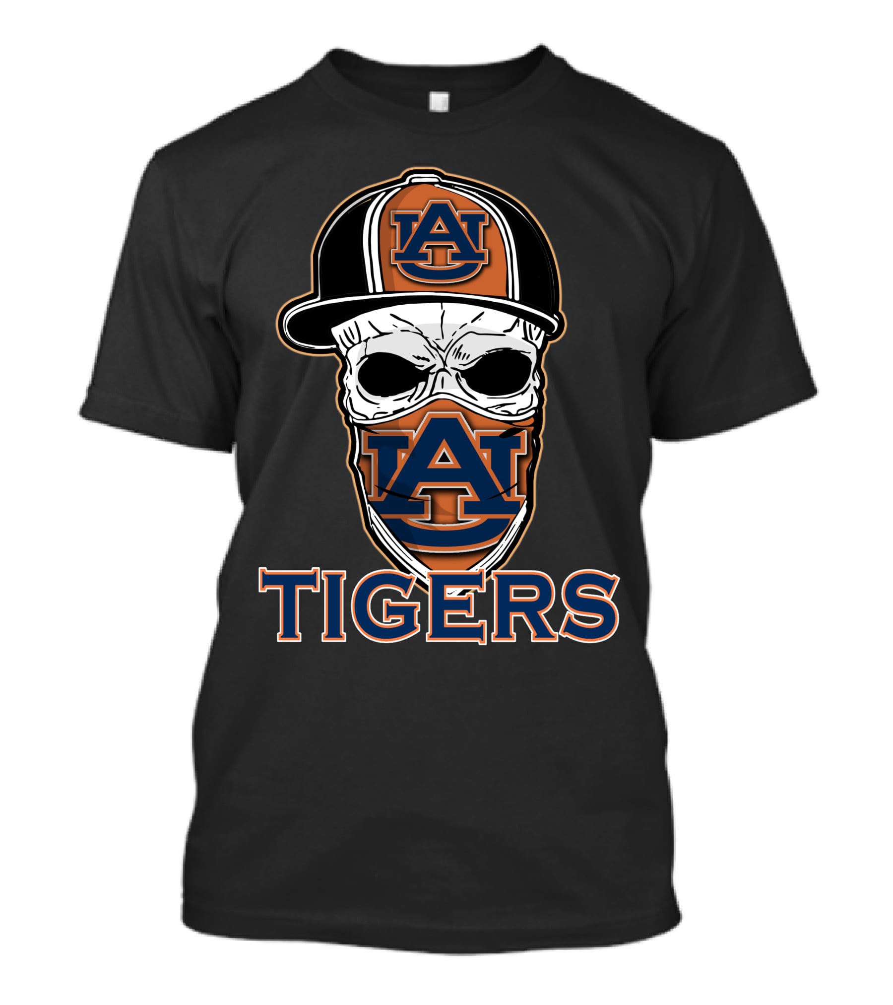 Auburn Tigers Skull Hat T-Shirt