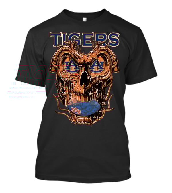 Tigers Dragonskull Auburn Football T-Shirt