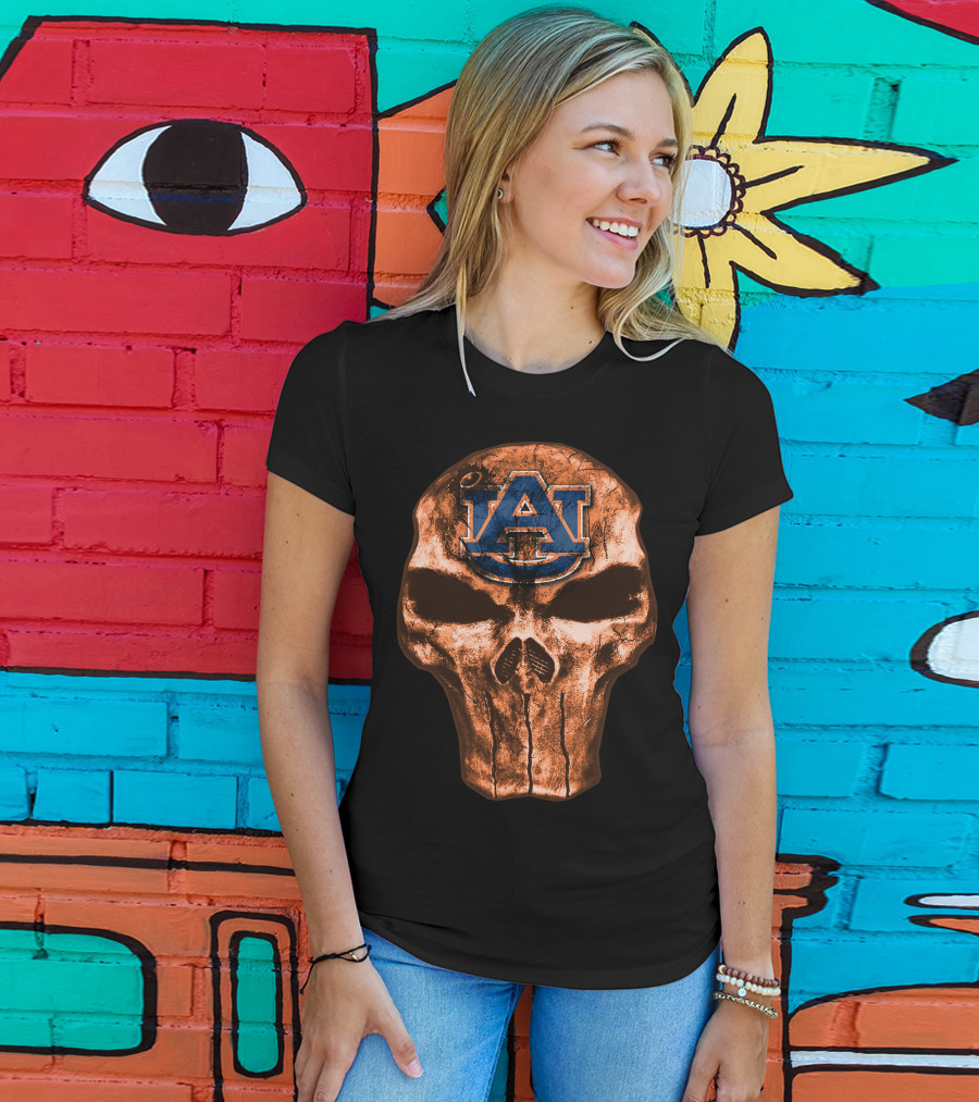 Auburn Tigers Skull T-Shirt