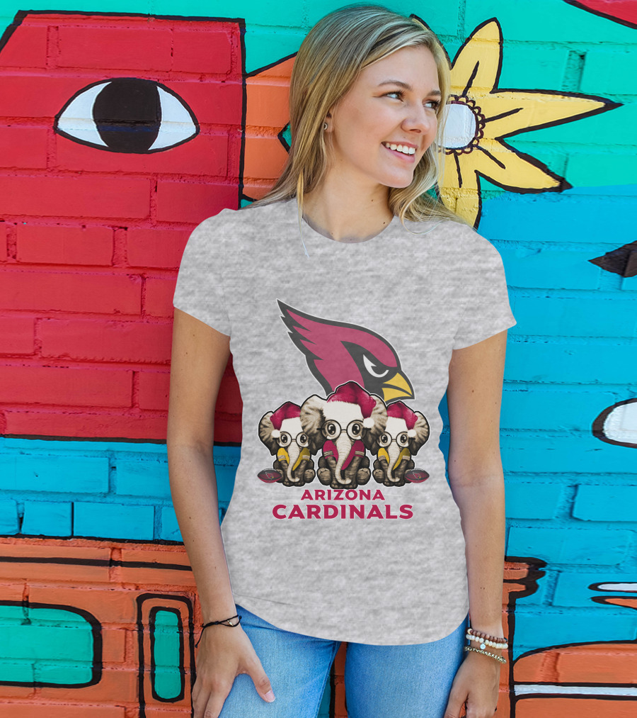 Arizona Cardinals Elephants Xmas T-Shirt