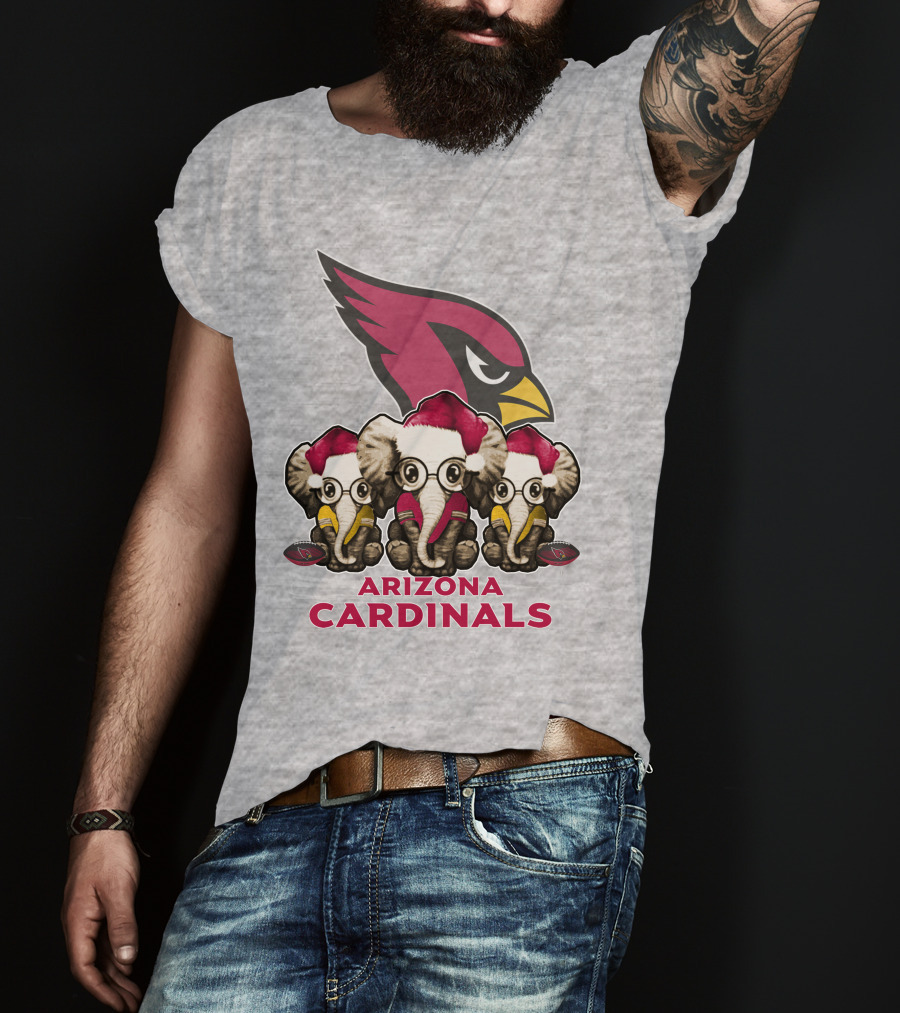 Arizona Cardinals Elephants Xmas T-Shirt