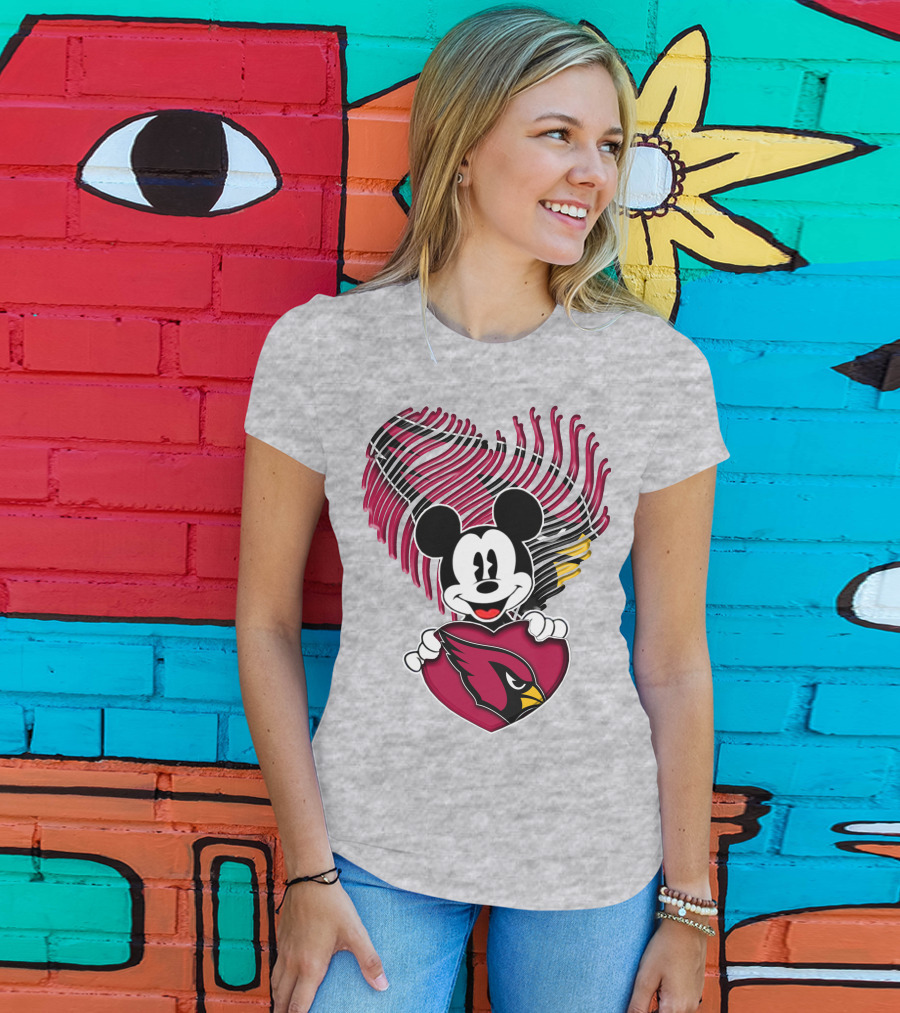 Mick Arizona Cardinals Heart T-Shirt