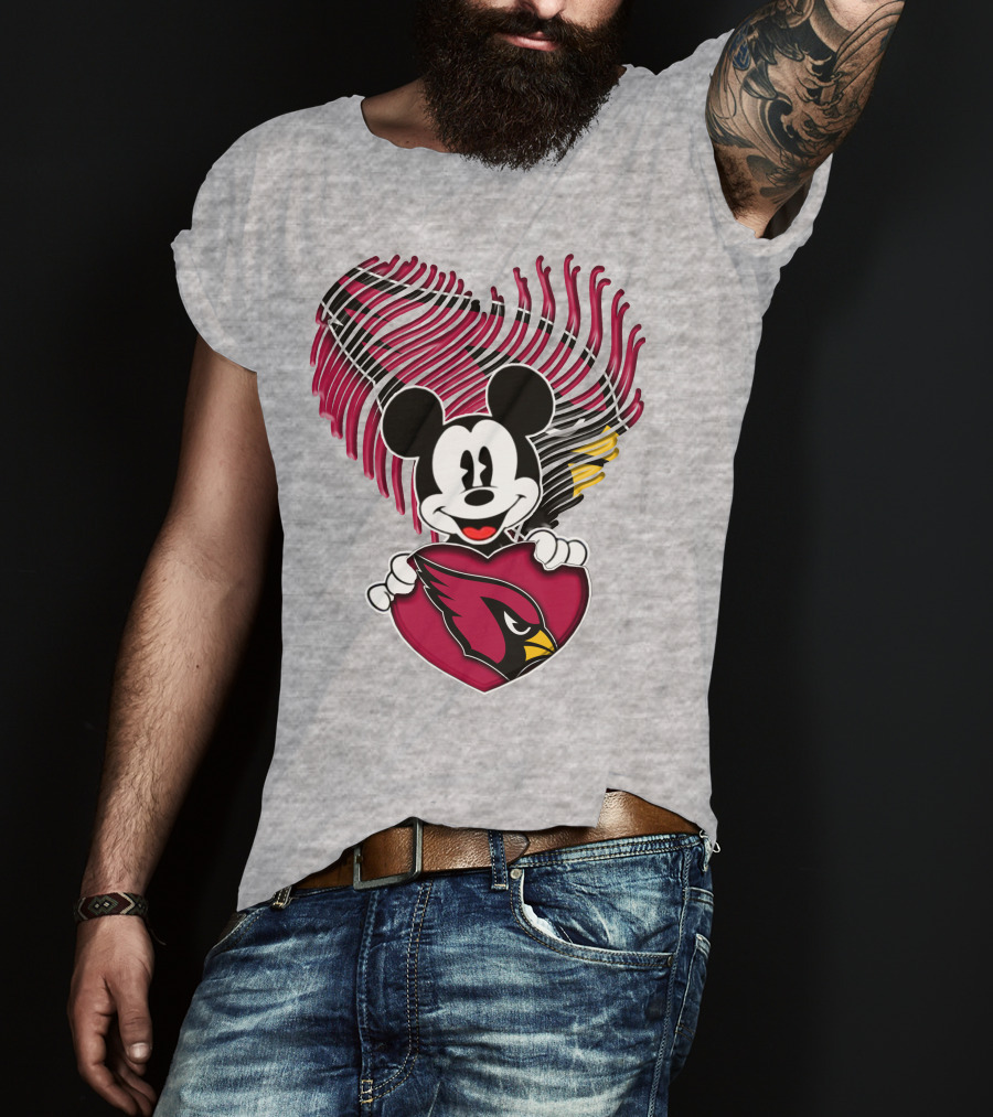 Mick Arizona Cardinals Heart T-Shirt