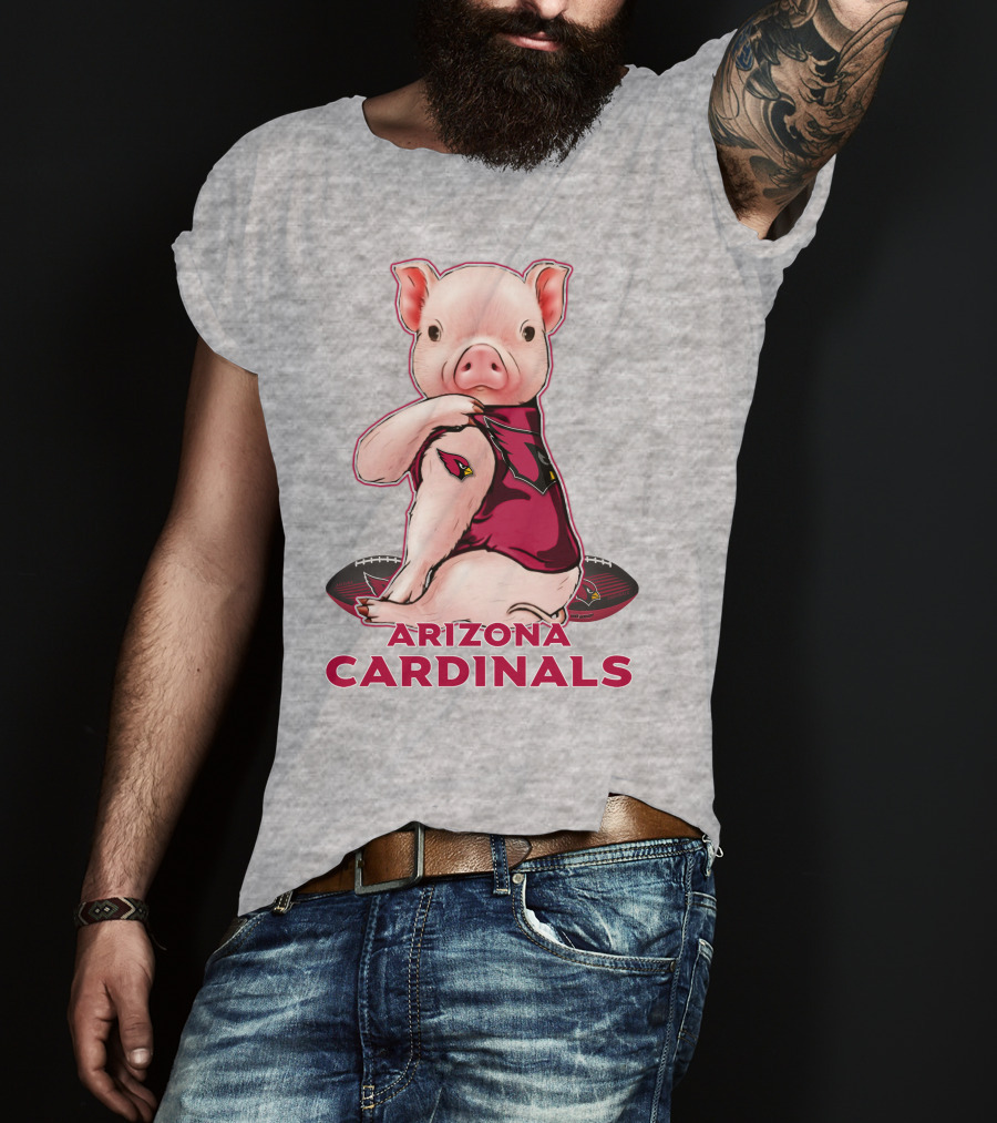 Arizona Cardinals Pig With Football T-Shirt