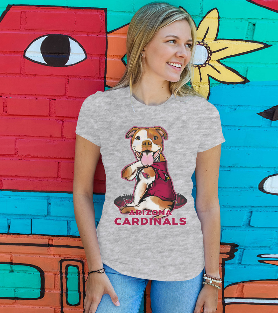 Arizona Cardinals Pitbull Football Fan T-Shirt